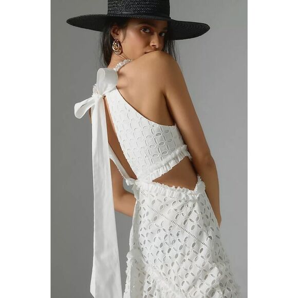 LACE The Label Eyelet Cutout Halter Dress - Size M - NWT - Picture 3 of 7